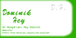 dominik hey business card